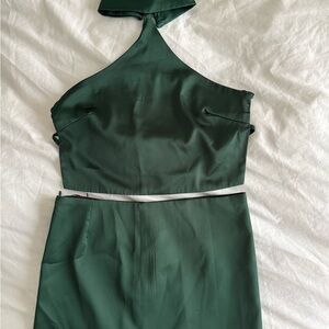 Edikted Dark Green Skirt Set top is small and bottom is Xs